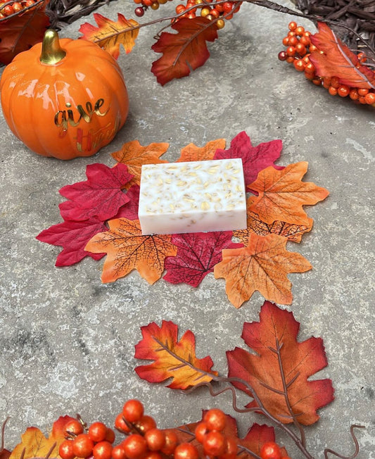 Maple vanilla oatmeal soap bar