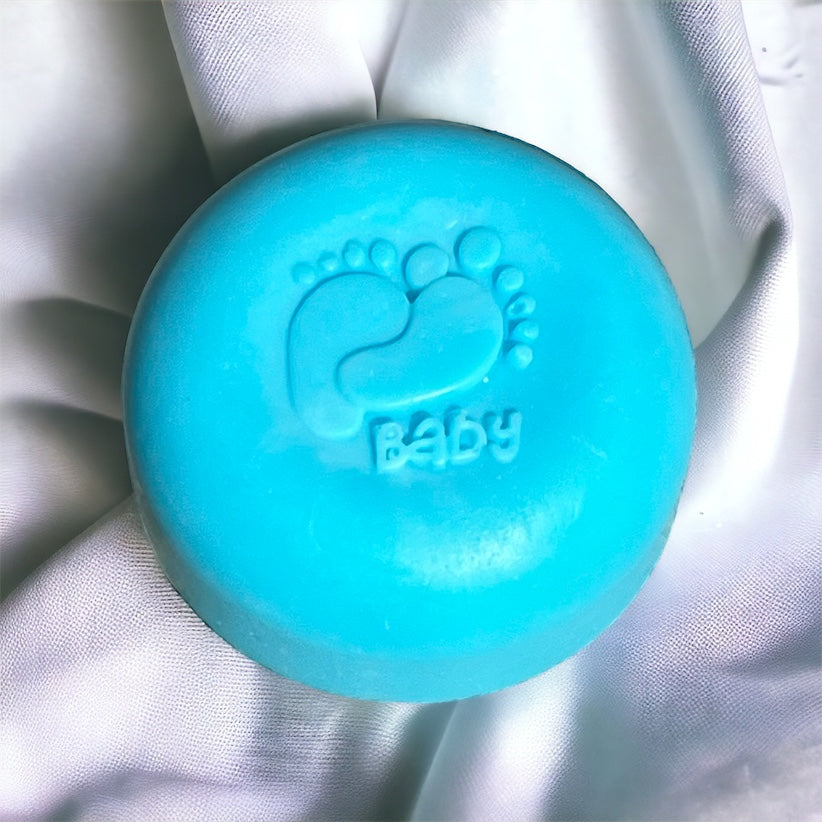 Baby blue feet soap bar