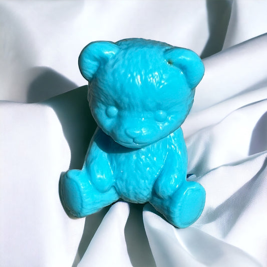 Blue teddy bear soap bar